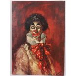 PIECE ENCADREE "CLOWN A LA LAVALLIERE ROUGE" Reproduction sur toile contrecollée [...]