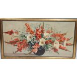 TABLEAU " BOUQUET DE FLEURS AUX LYS" DE CHARLES-ANDRE HEULLUY (1894-1975). Huile sur [...]