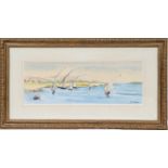 AQUARELLE "NAVIGATION AU BORD DU NIL" DE YVES BRAYER (1907-1990) Crayon et aquarelle [...]