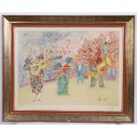 LITHOGRAPHIE "CLOWNS MUSICIENS EN PISTE" DE JEAN DUFY (1888-1964) Lithographie [...]