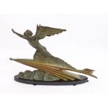 BRONZE ART DECO "JEAN MERMOZ AILE SUR UNE ETOILE FILANTE" DE FREDERIC C. FOCHT [...]