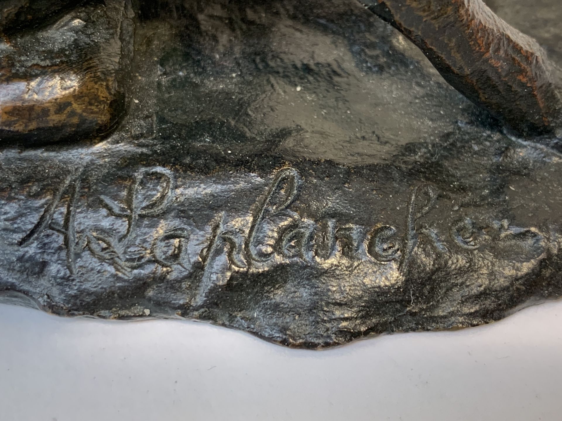 PETIT BRONZE "RENARD SE GRATTANT" DE Albert LAPLANCHE XIXè En bronze patiné, [...] - Bild 4 aus 4