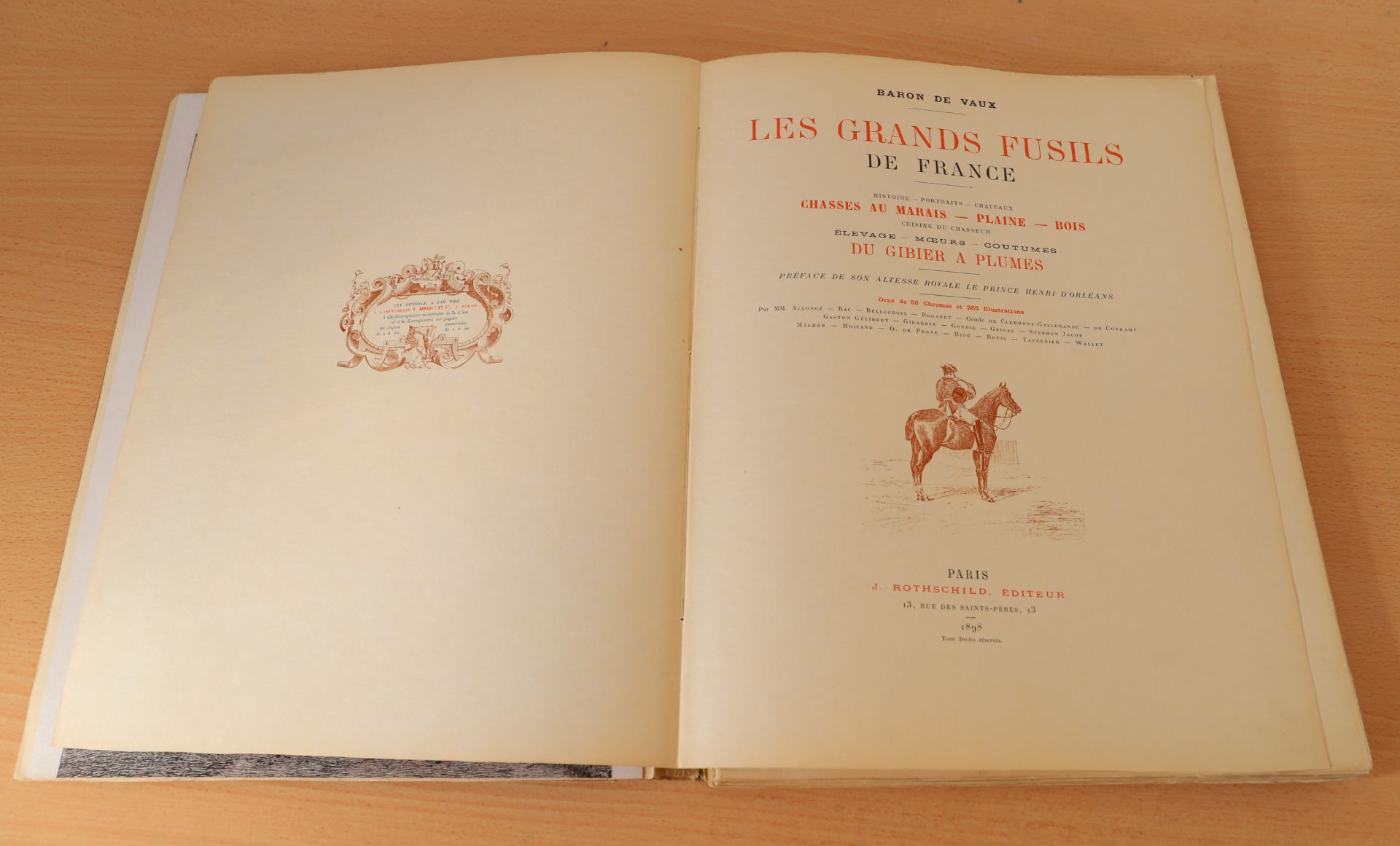 VOLUME ILLUSTRE "LES GRANDS FUSILS DE FRANCE, LES OISEAUX DE CHASSE" PAR LE BARON DE [...] - Bild 2 aus 2