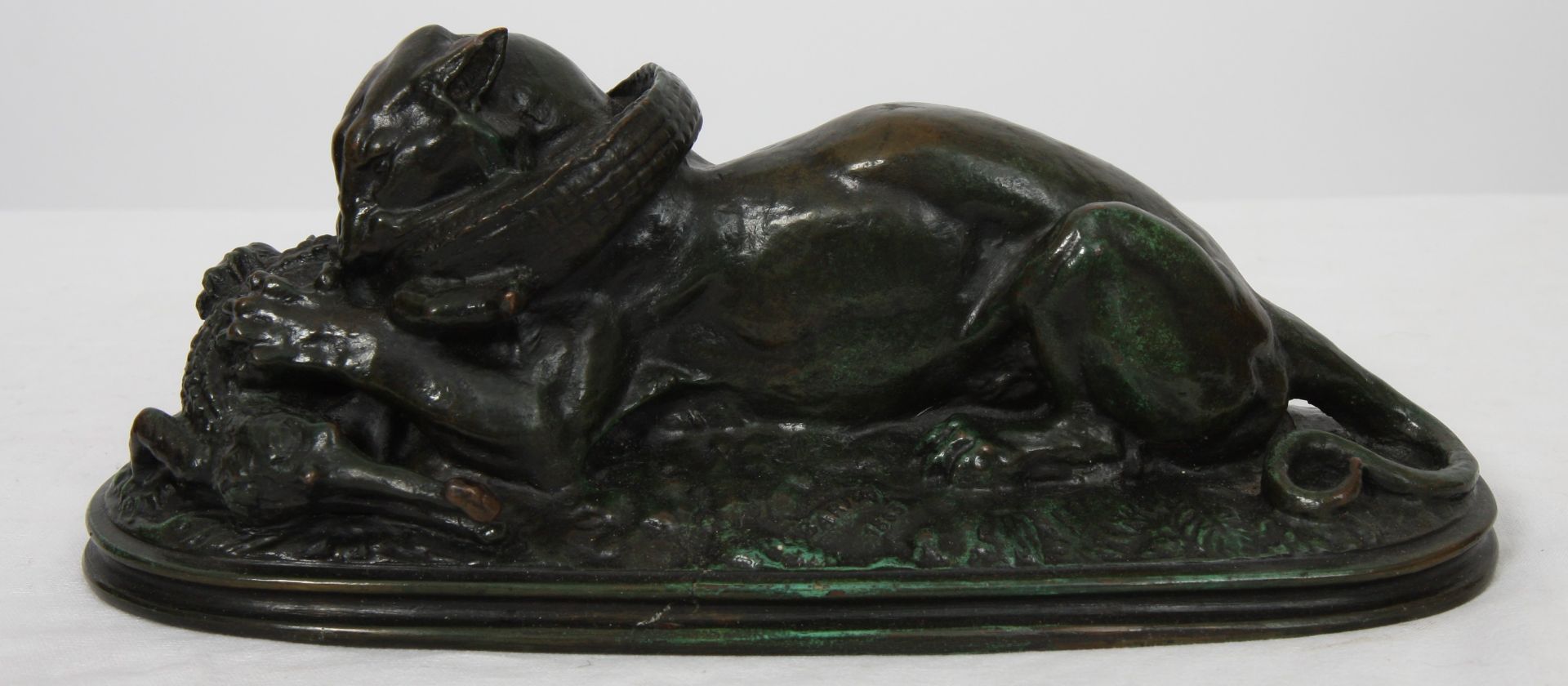 GROUPE EN BRONZE "TIGRE AU GAVIAL" DE ANTOINE LOUIS BARYE (1796-1875) En bronze [...]