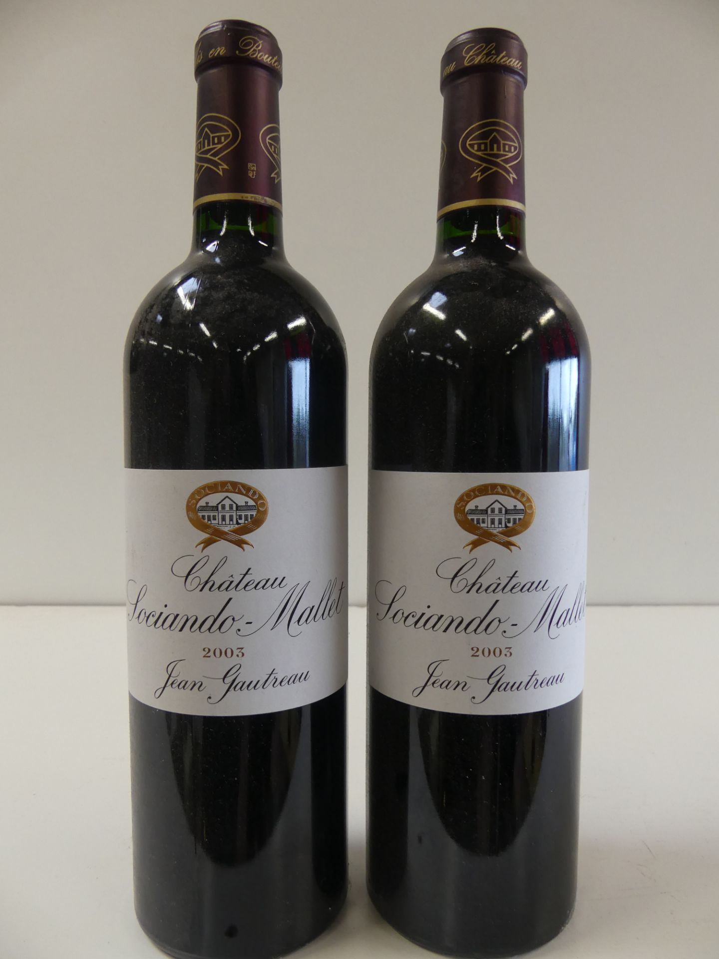 2 Château Sociando Mallet Haut Médoc Parfait Etat 2003 -