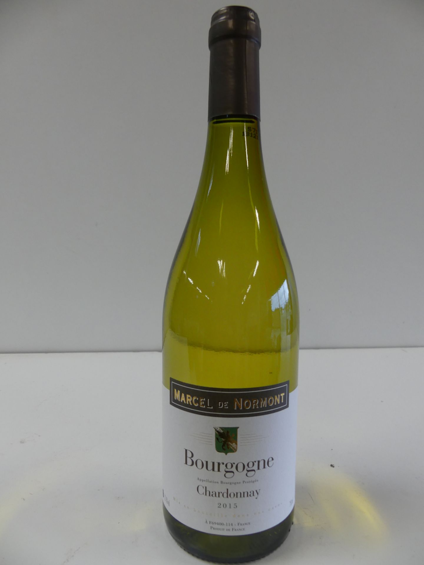 12 Bourgogne Blanc Chardonnay Marcel de Normont 2015 -