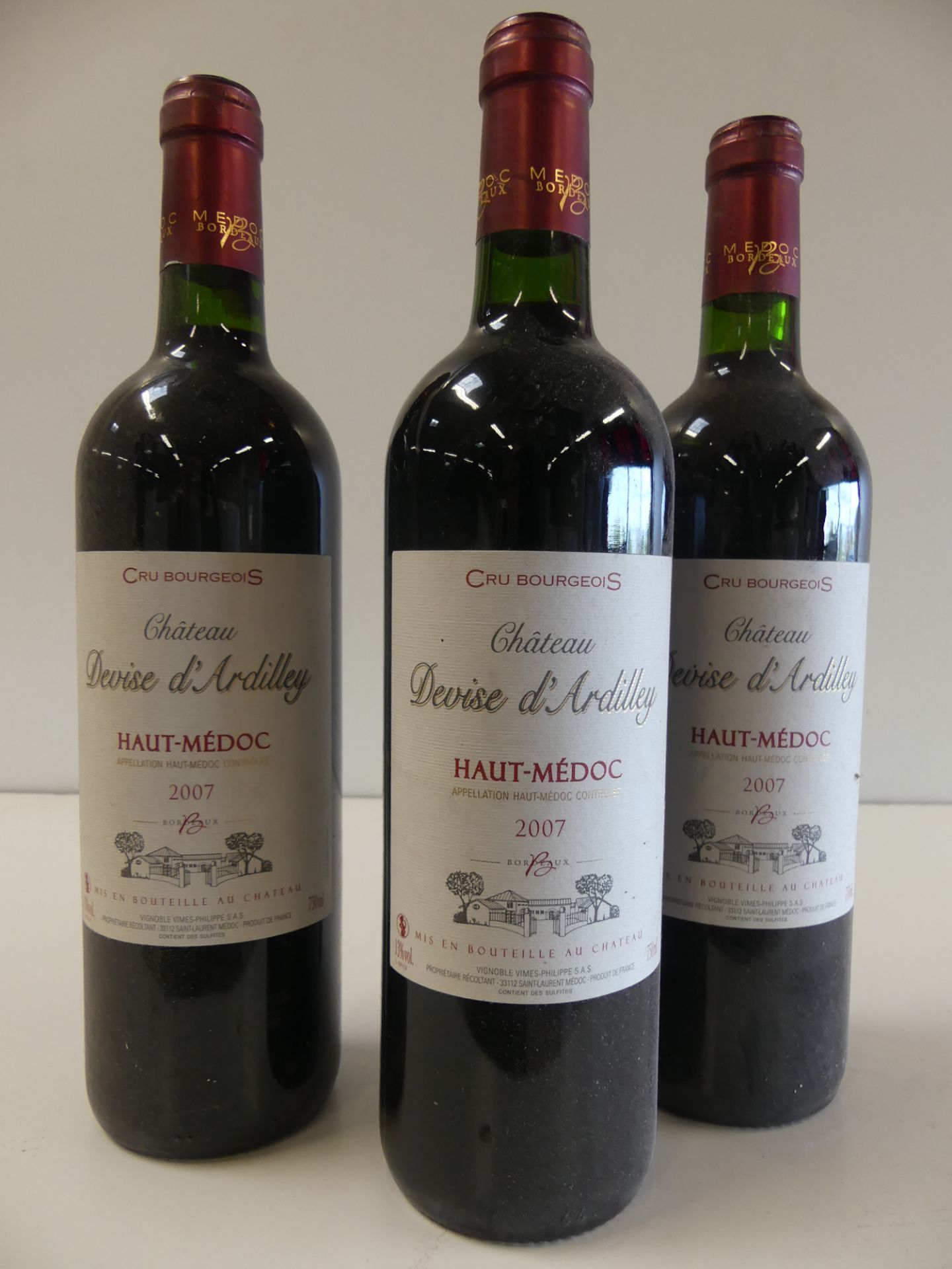 3 Château d'Ardilley La Devise d'Ardilley Cru Bourgeois de Haut Médoc 2007 -