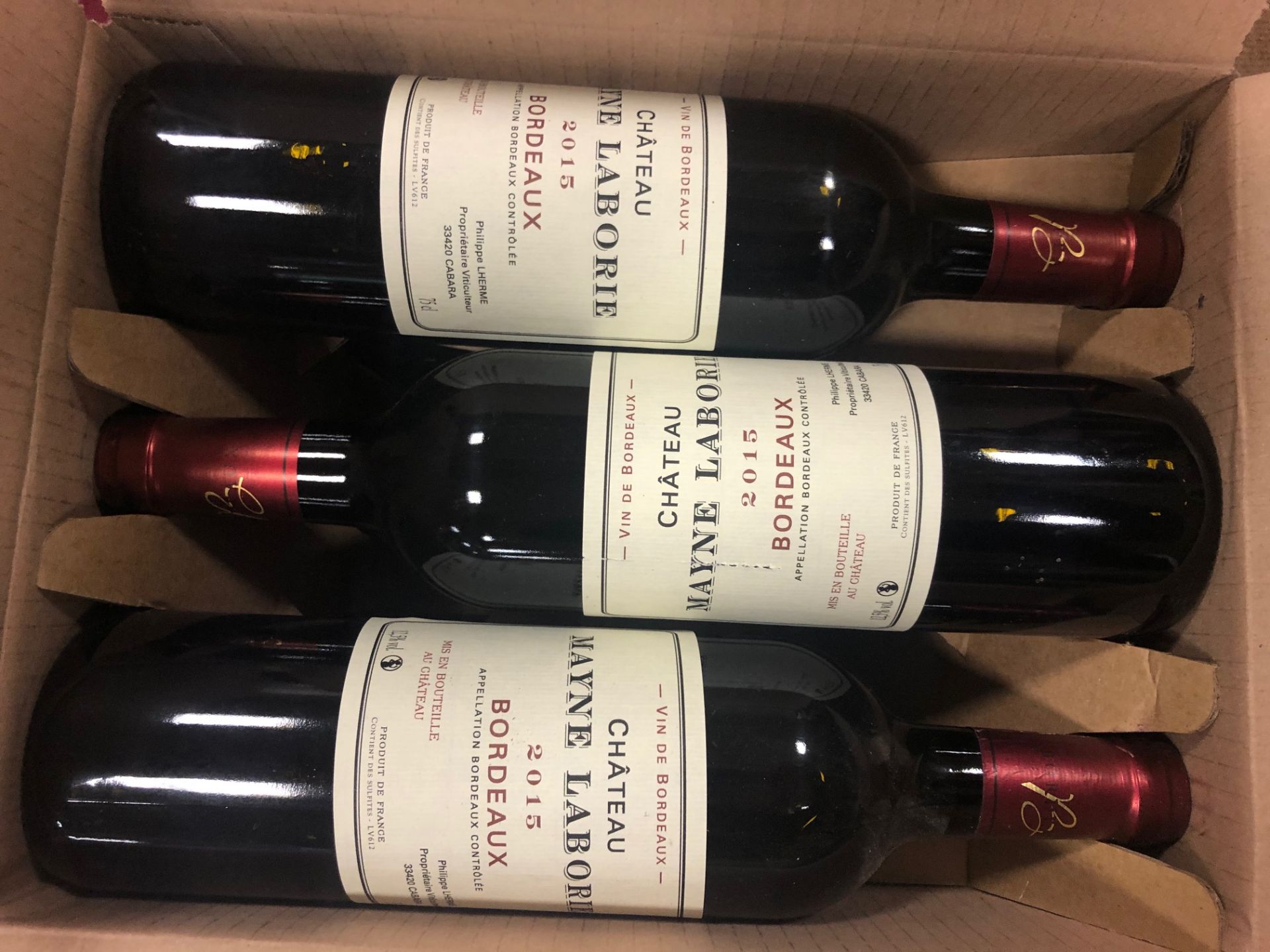 1 LOT 6 BTES "CHÂTEAU MAYNE-LABORIE" 2015 -