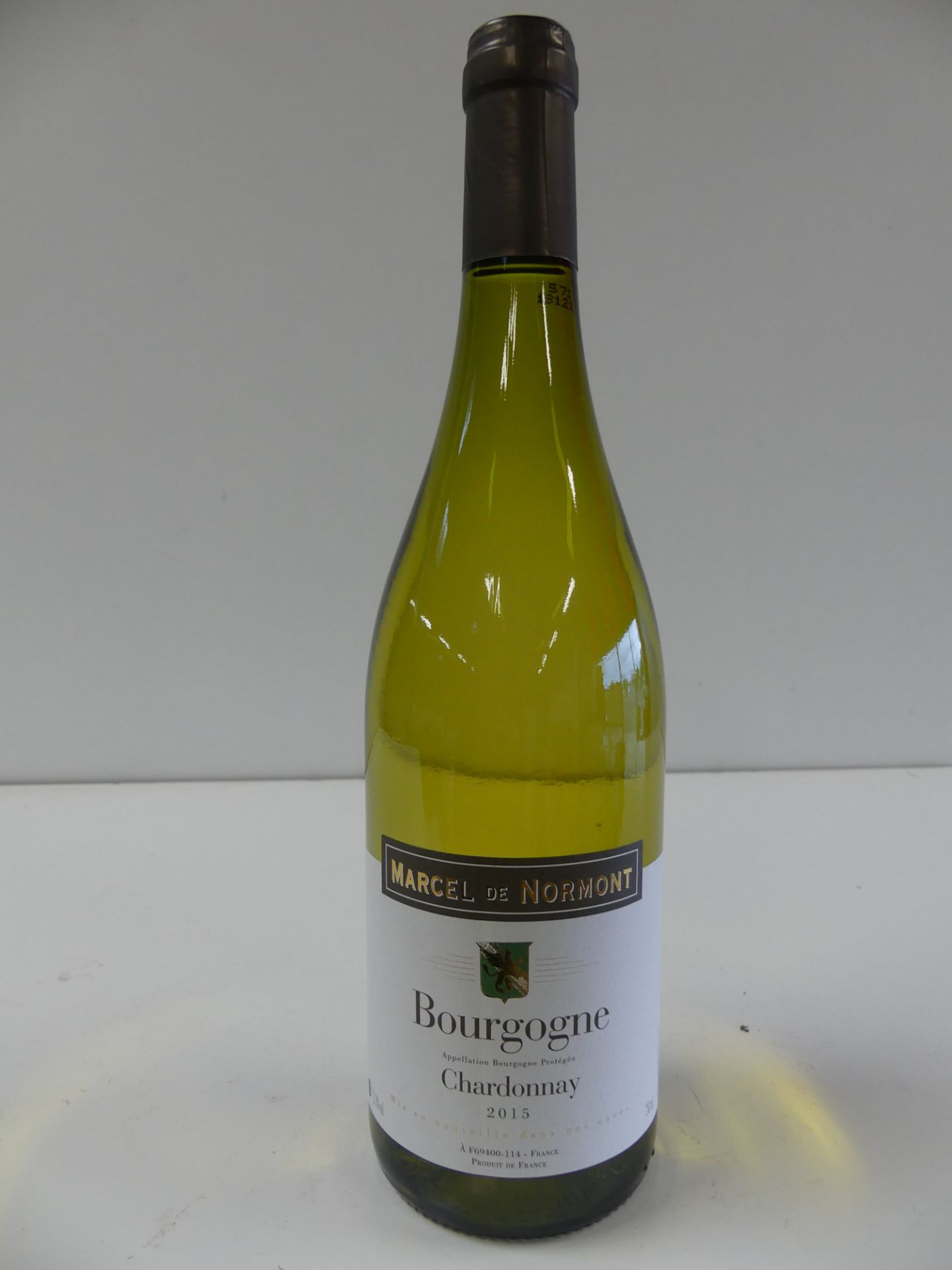 12 Bourgogne Blanc Chardonnay Marcel de Normont 2015 -