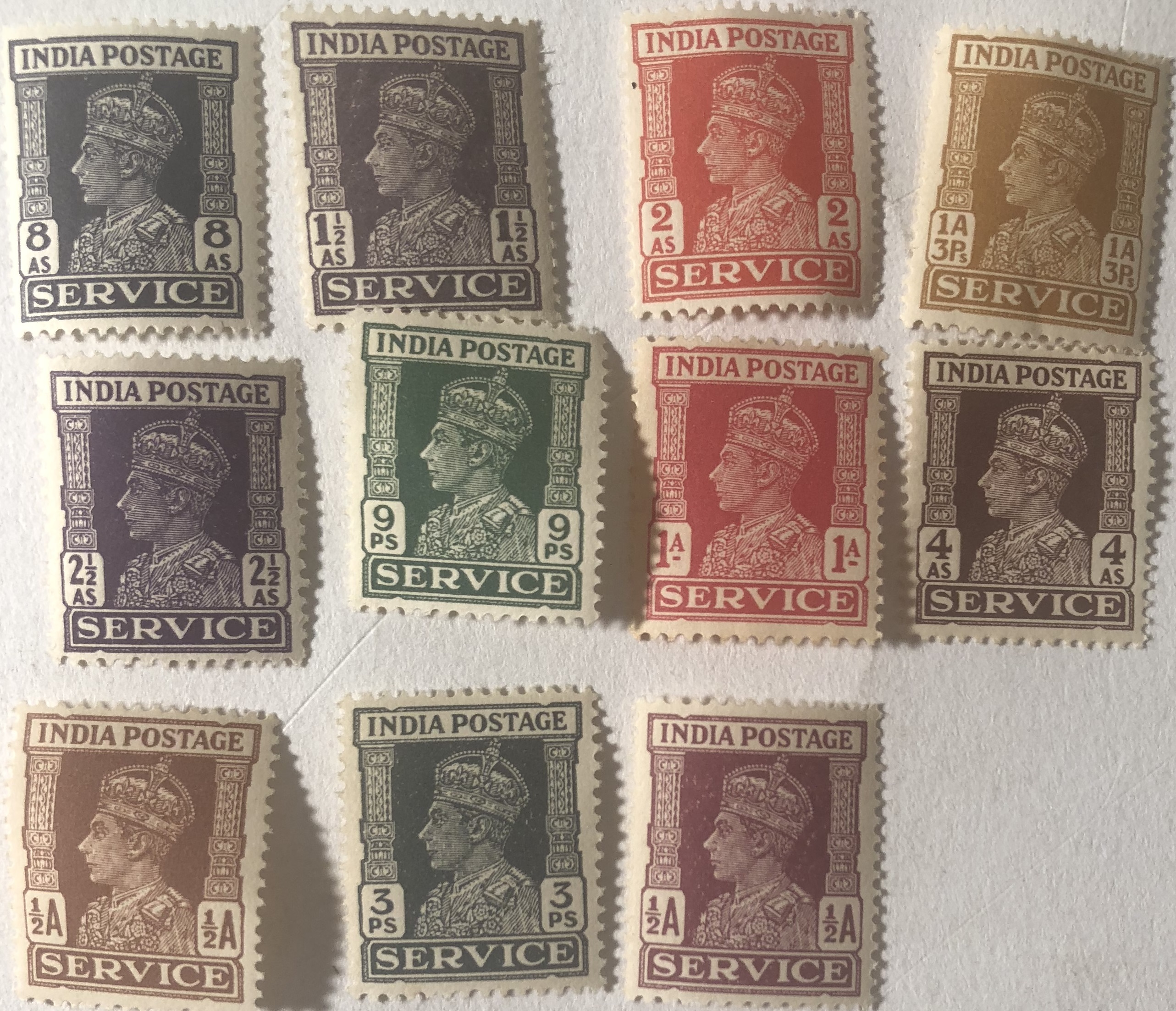 GEORGE VI INDIA MINT STAMPS. - Image 2 of 8