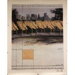 CHRISTO AND JEANNE-CLAUDE LITHOGRAPH SIGNED.