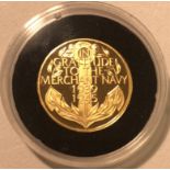 BATTLE OF ATLANTIC MERCHANT NAVY 24CT GOLD COIN. Struck by London Mint and limited to 3000.