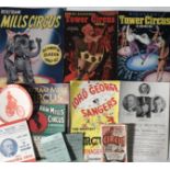 CIRCUS PROGRAMMES AND PARAPHERNALIA PRE AND POST WAR.