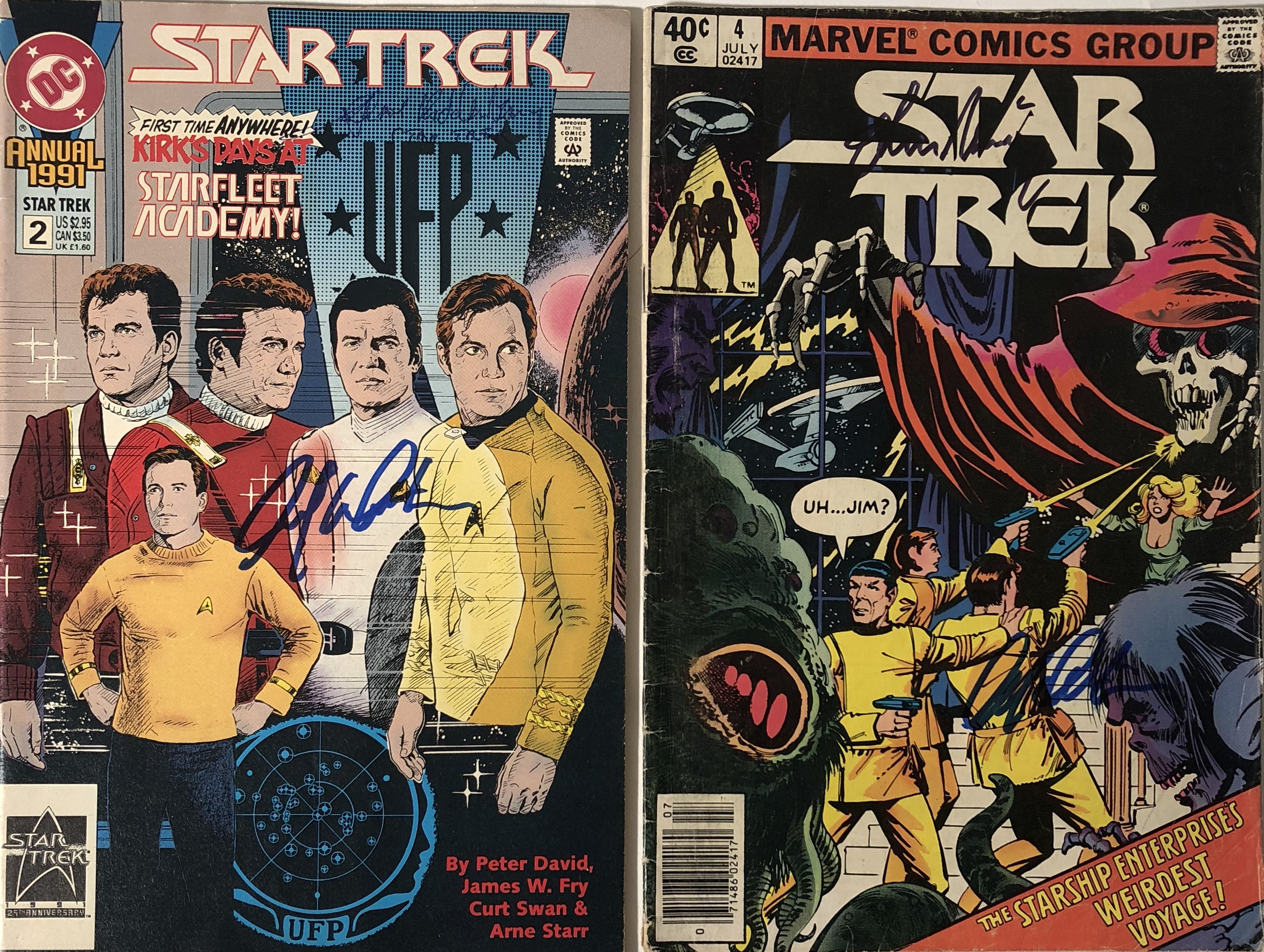 STAR TREK COMICS SIGNED.