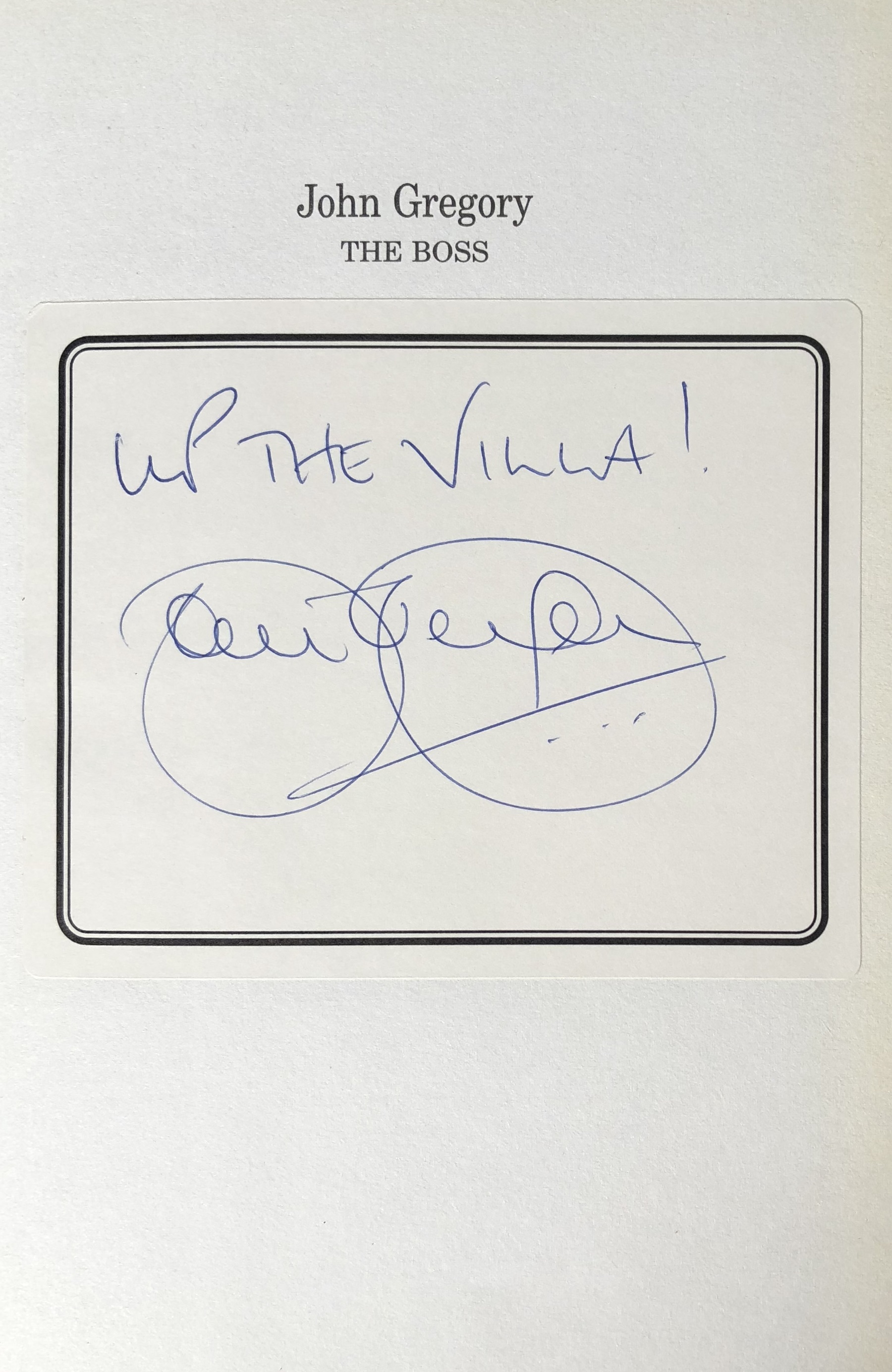 ASTON VILLA SIGNED EPHEMERA. - Image 4 of 9