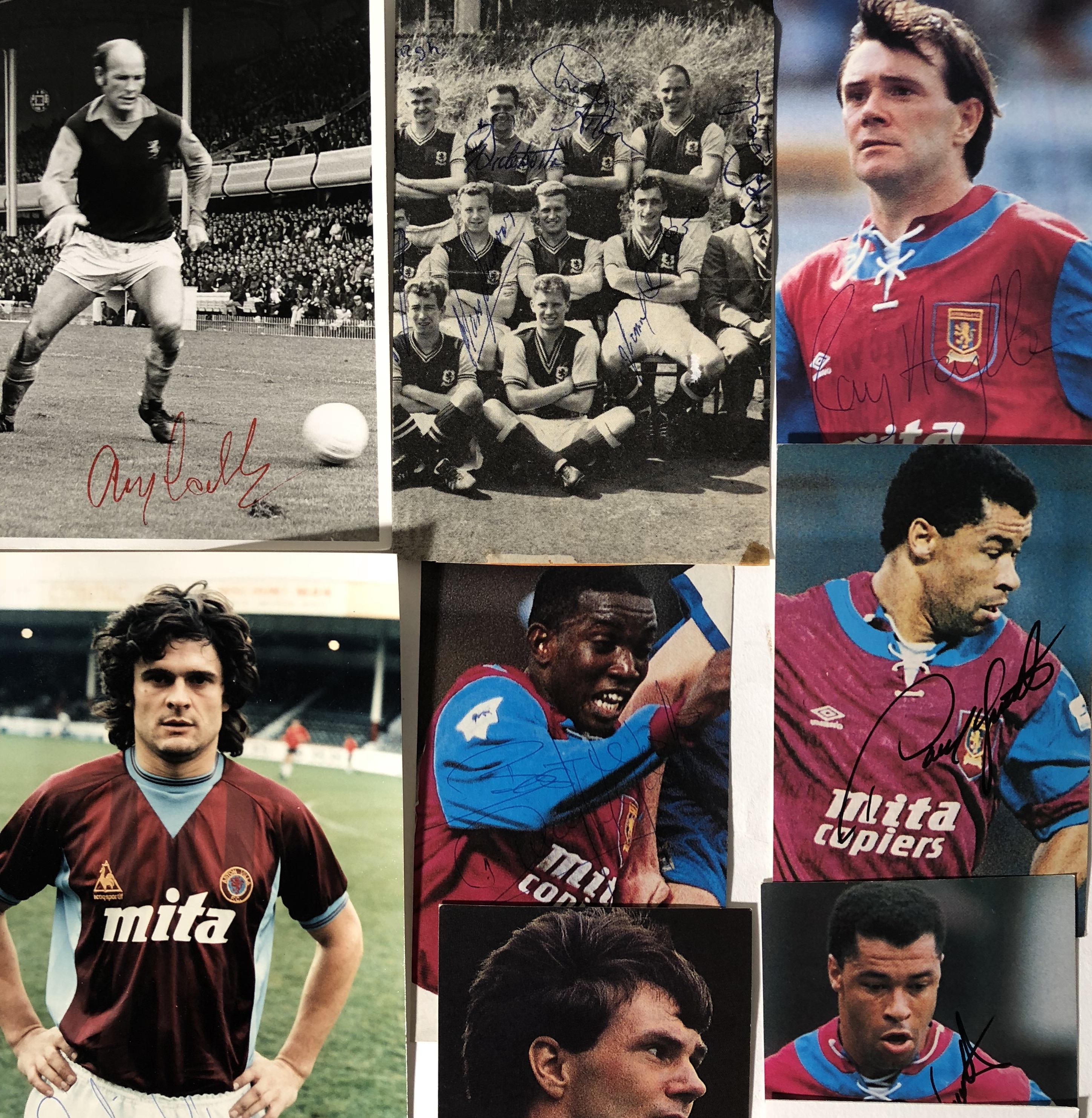 ASTON VILLA SIGNED EPHEMERA. - Image 8 of 9