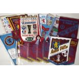 ASTON VILLA PENNANTS AND ROSETTES.