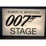 JAMES BOND STAGE SIGN FROM PINEWOOD STUDIOS.