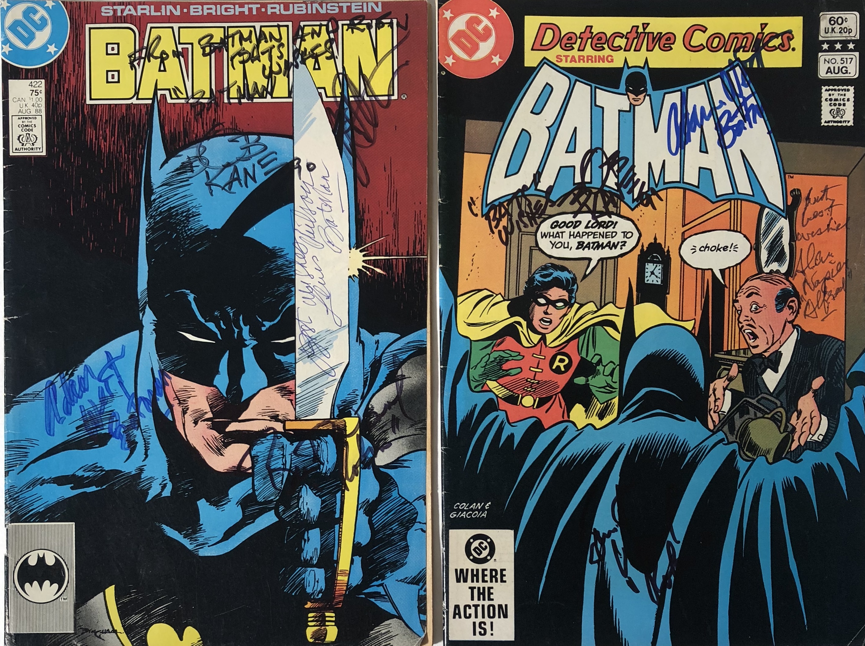 BATMAN STARS SIGNED.