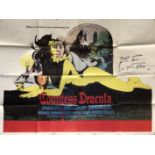COUNTESS DRACULA UK QUAD SIGNED. An original UK quad poster for Countess Dracula (30 x 40").