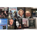 UK POLITICIANS/ETC SIGNED. Ten biographies/autobiographies, mostly hardback, many signed in hand.