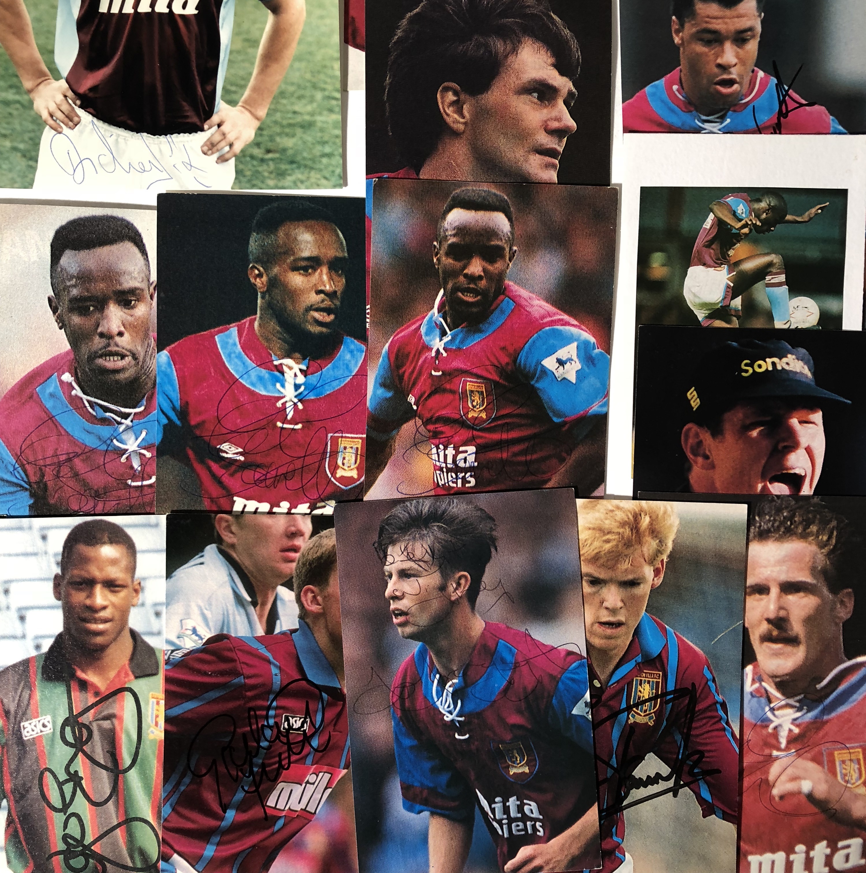 ASTON VILLA SIGNED EPHEMERA. - Image 6 of 9