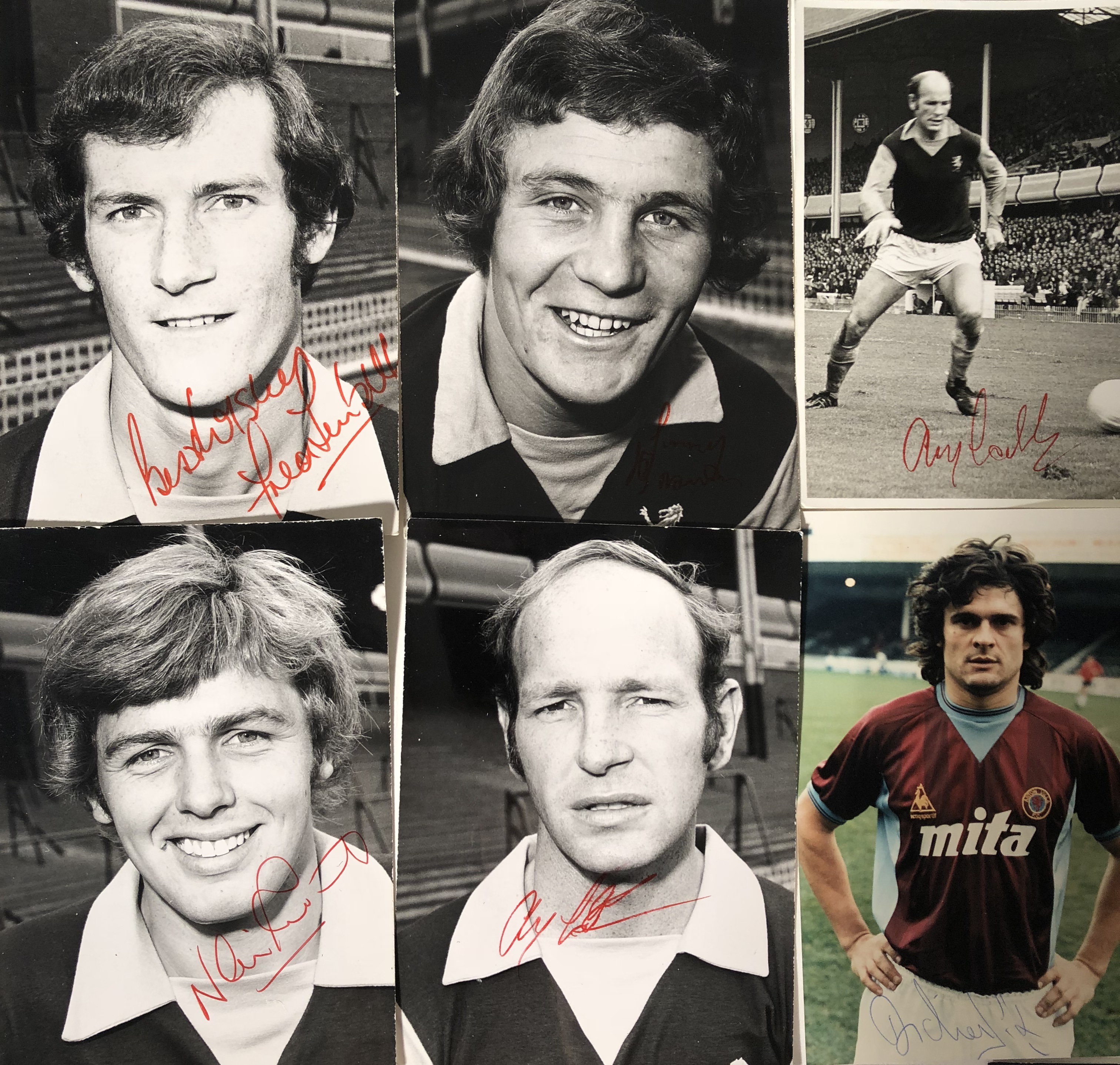 ASTON VILLA SIGNED EPHEMERA. - Image 7 of 9