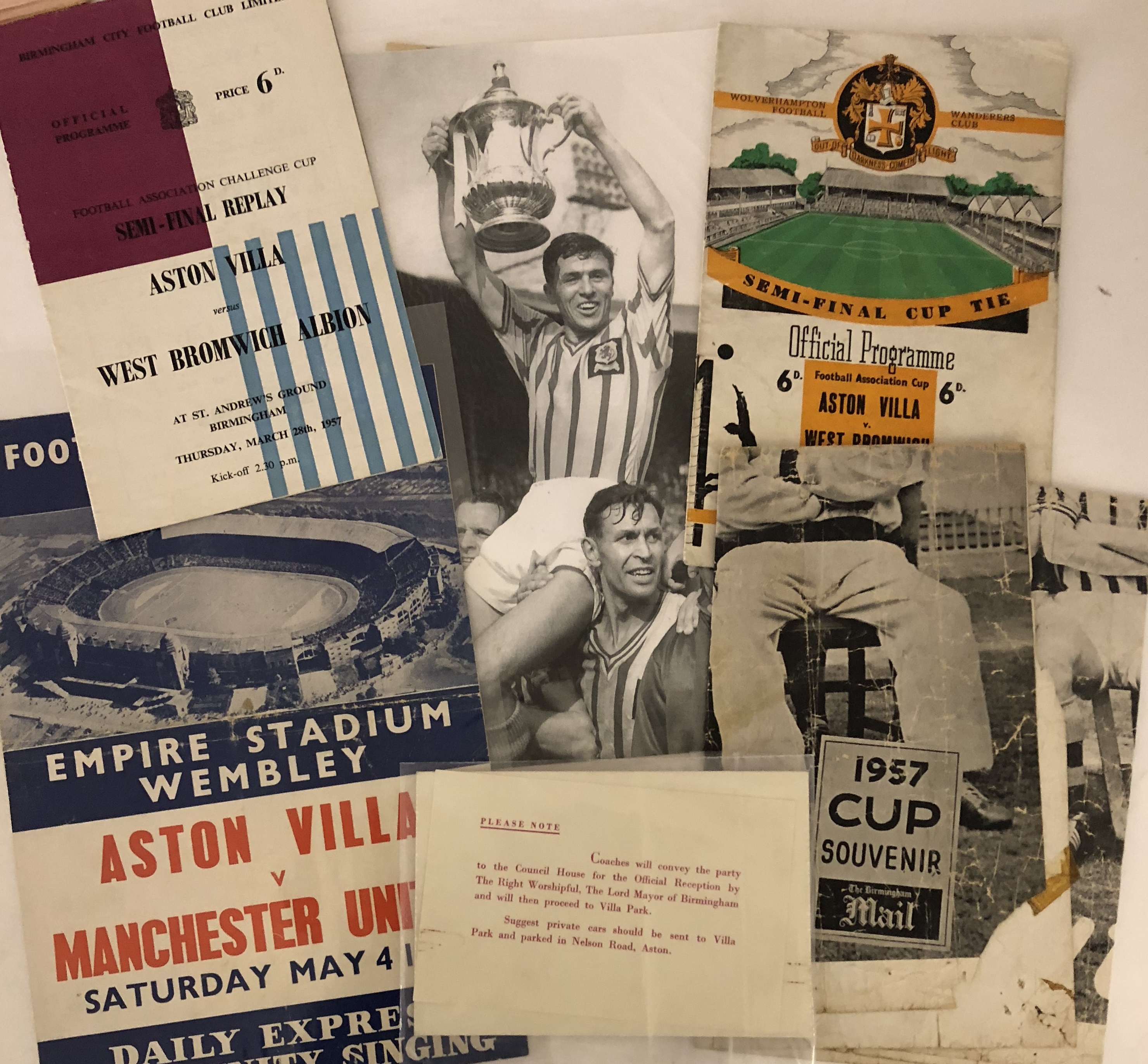 ASTON VILLA FA CUP 1957. - Image 3 of 6