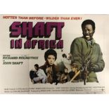 SHAFT IN AFRICA. A folded UK quad poster for 'Shaft in Africa'.