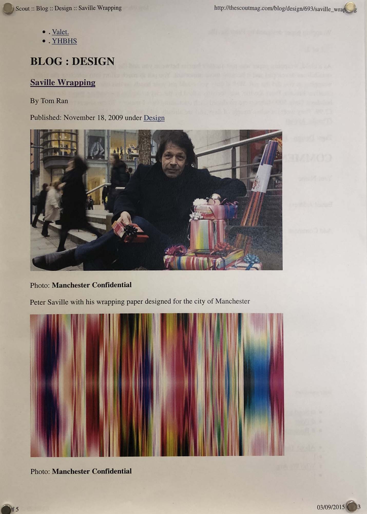 PETER SAVILLE WRAPPING PAPER. - Image 3 of 4