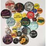 ASSORTED BADGES - CLASH/BUZZCOCKS ETC. 29 assorted music badges, generally in good condition.