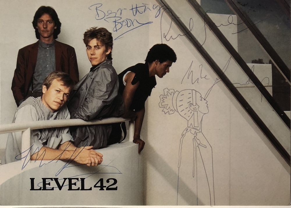 LEVEL 42 SIGNED. Six records signed by members of Level 42. - Image 5 of 7