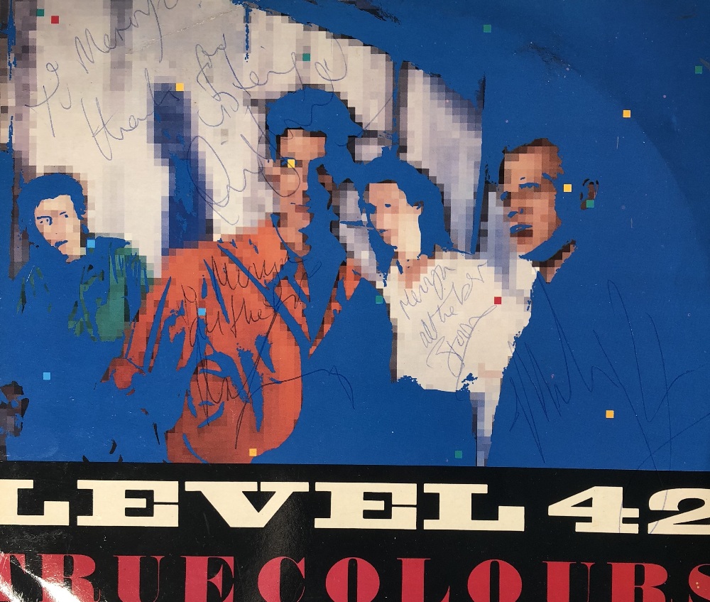 LEVEL 42 SIGNED. Six records signed by members of Level 42. - Image 2 of 7