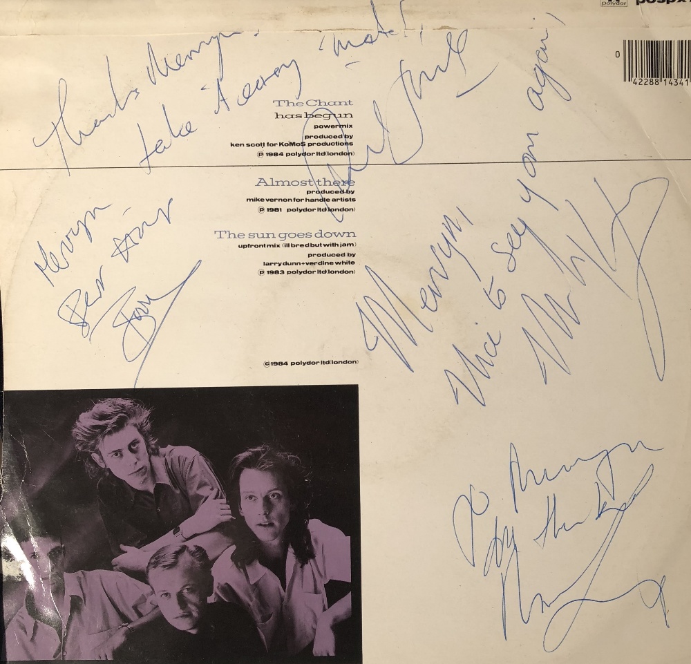 LEVEL 42 SIGNED. Six records signed by members of Level 42. - Image 7 of 7