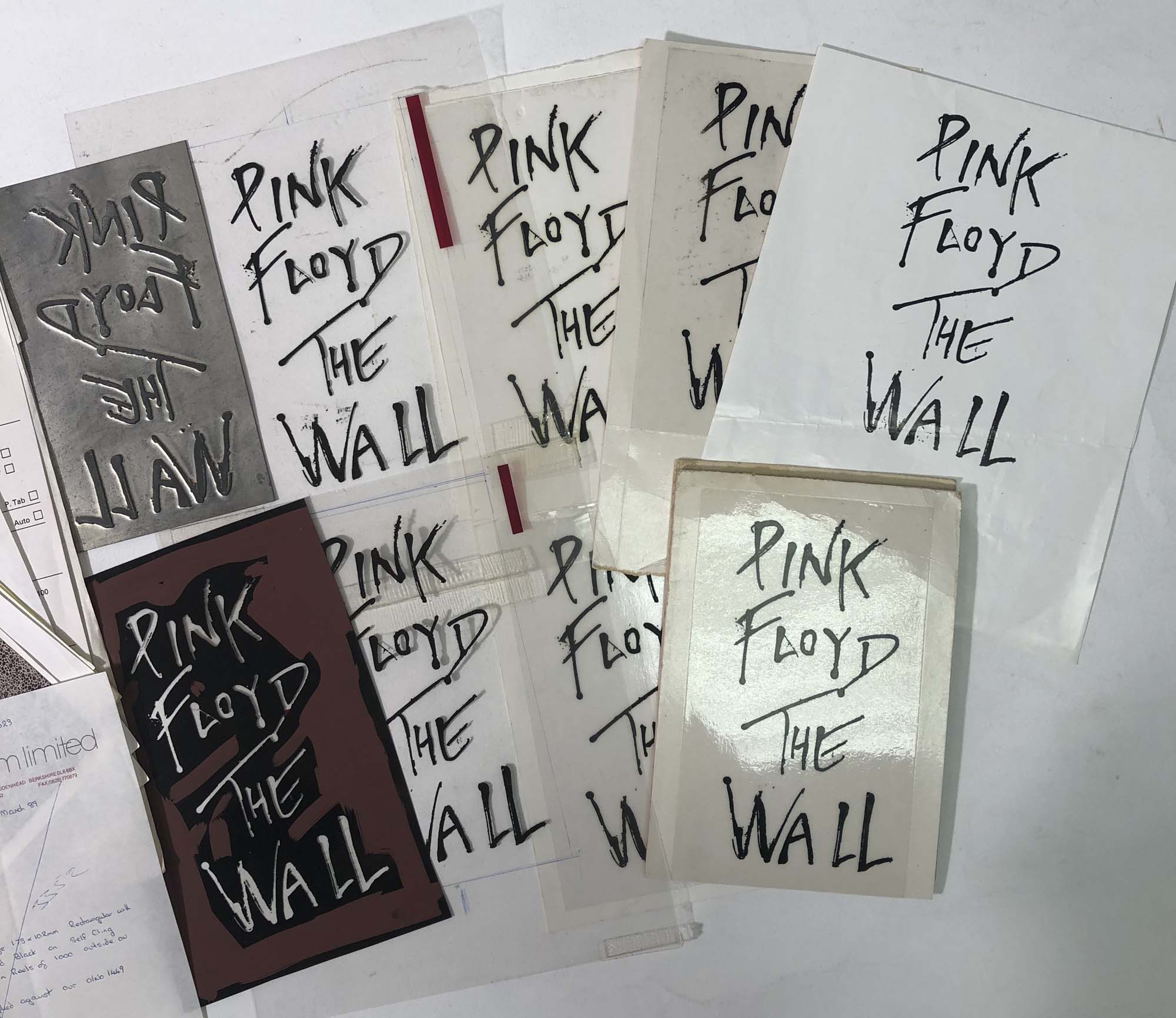 PINK FLOYD THE WALL ORIGINAL ARTWORK STAMPS & STENCILS. - Image 2 of 4