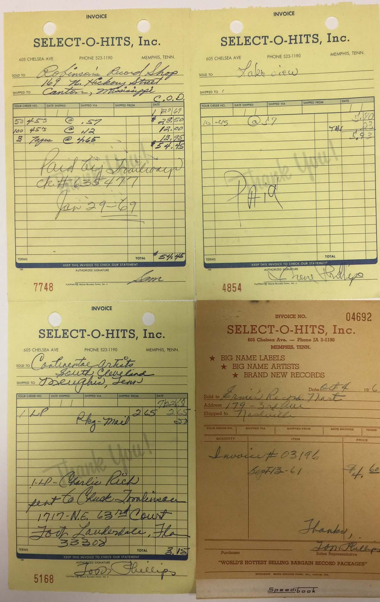 ROCK & ROLL MUSEUM DENMARK - SUN RECORDS EPHEMERA. - Image 4 of 5