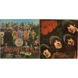 RUBBER SOUL/SGT PEPPER'S - ORIGINAL UK PRESSING LPs. Fab bundle of 2 x original UK pressings.