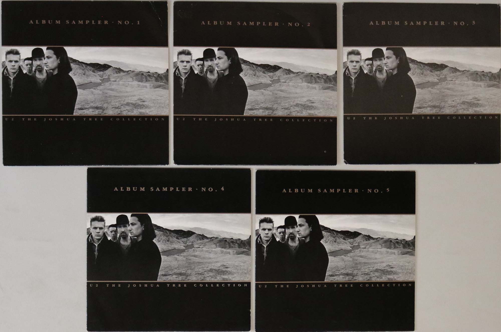 U2 - THE JOSHUA TREE 7" ALBUM SAMPLERS (NUMBERS 1 TO 5 - U2 6-1/U26-5).