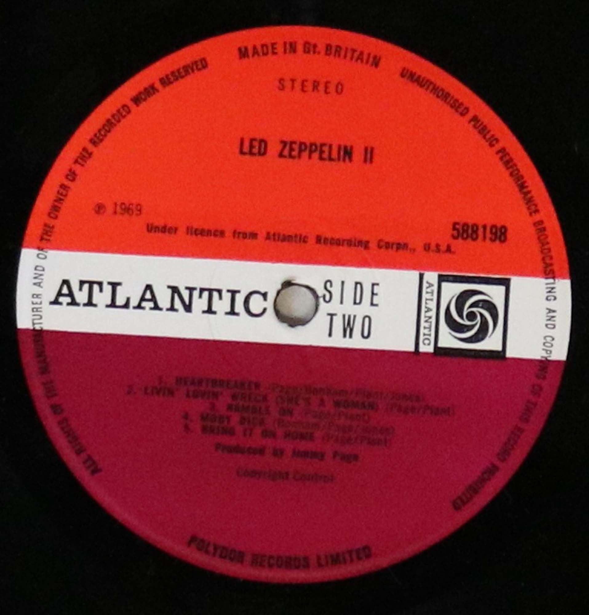 LED ZEPPELIN - II - 1ST UK 'LIVIN' LOVIN' WRECK' PRESSING LP (ATLANTIC 588198). - Image 4 of 4