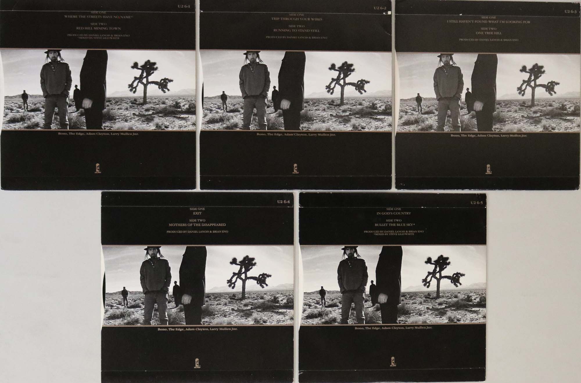 U2 - THE JOSHUA TREE 7" ALBUM SAMPLERS (NUMBERS 1 TO 5 - U2 6-1/U26-5). - Image 2 of 2