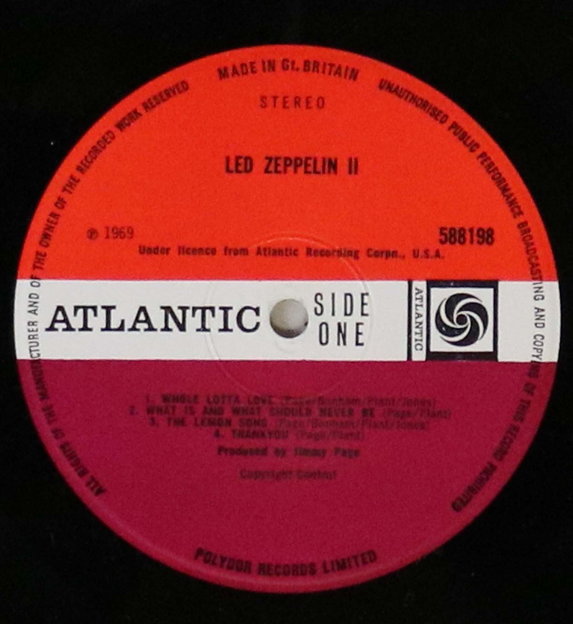 LED ZEPPELIN - II - 1ST UK 'LIVIN' LOVIN' WRECK' PRESSING LP (ATLANTIC 588198). - Image 3 of 4