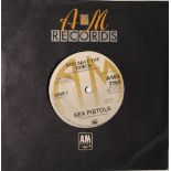 THE SEX PISTOLS - GOD SAVE THE QUEEN 7" (A&M - AMS 7284) - WITH LETTER.