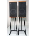 BOWERS AND WILKINS DM 4 SPEAKERS WITH STANDS.