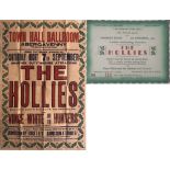HOLLIES POSTER AND TICKET.