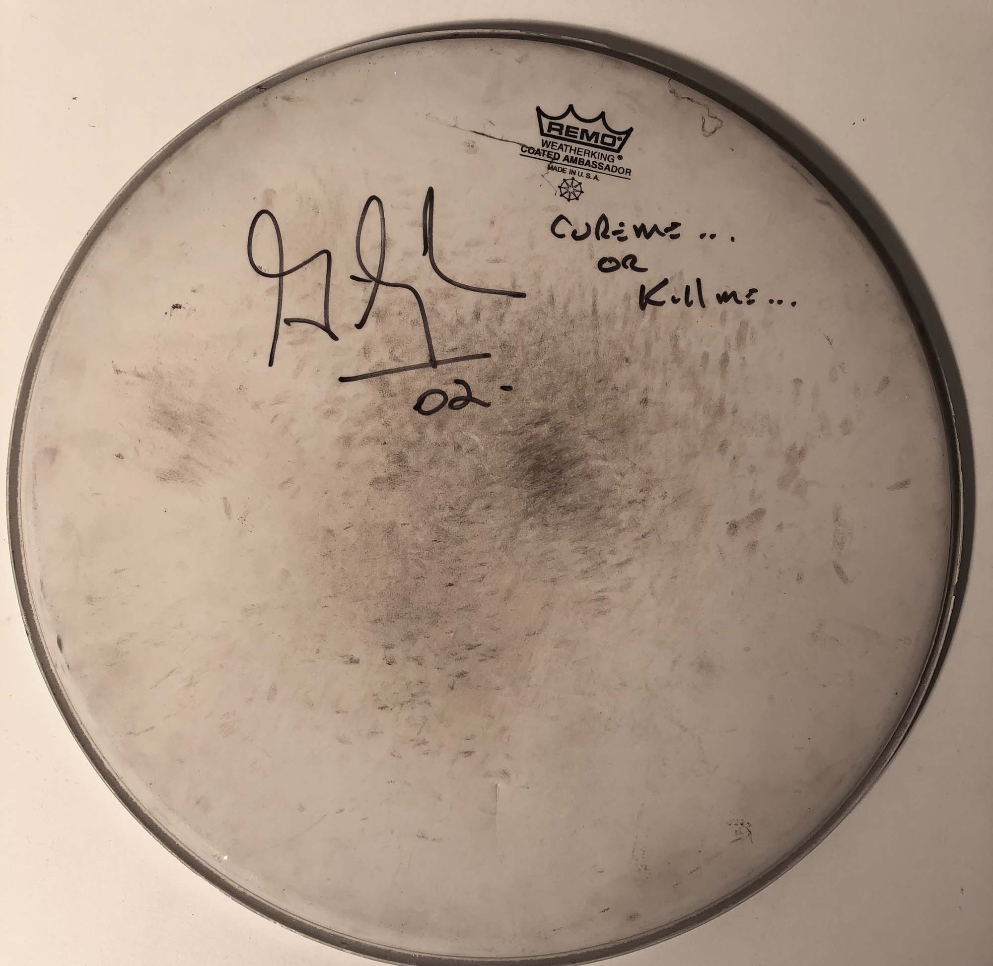 SIGNED DRUM SKINS/METAL BANDS PROMO ITEMS. - Image 4 of 6