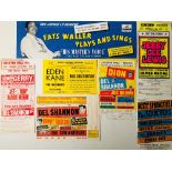 ROCK AND ROLL HANDBILLS. Super collection of seven assorted handbills for 1960s events.