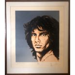 RONNIE WOOD SIGNED JIM MORRISON DOORS PRINT.