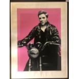 DAVID OXTOBY ELVIS. A 1980 silkscreen print of a work by David Oxtoby titled 'Elvis'.