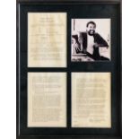 MARVIN GAYE FRAMED SIGNED CONTRACT.