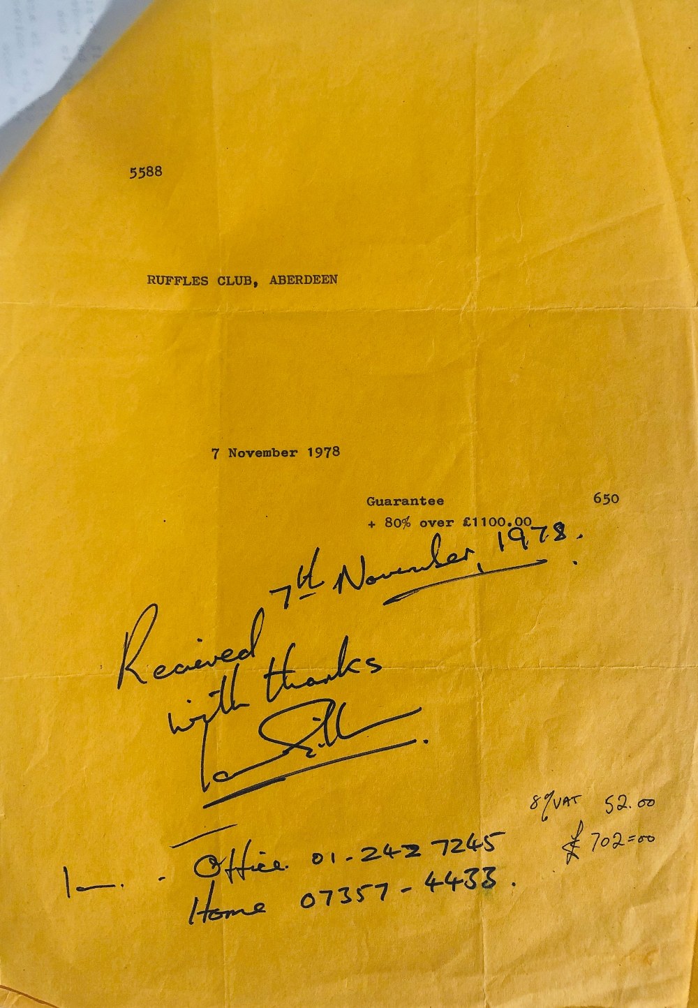 IAN GILLAN SIGNED CONTRACT. - Image 4 of 4